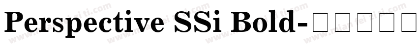 Perspective SSi Bold字体转换